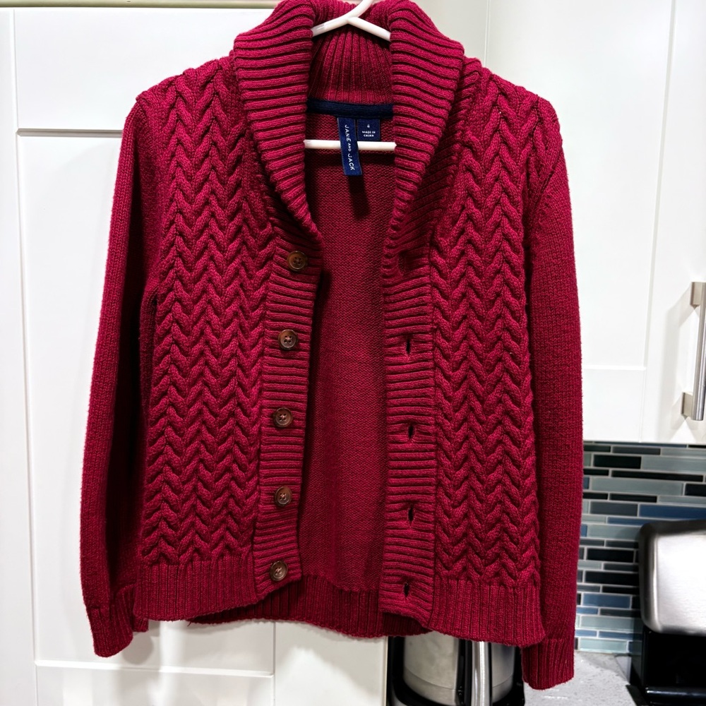 Janie & Jack Boys Cable Knit Shawl Cardigan